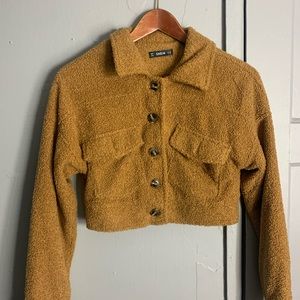 Brown crop top jacket